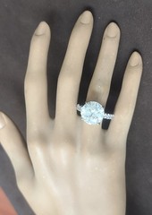 Vintage Platinum Engagement Ring 9.65CT. Natural Diamond Round Shape AGI Cert