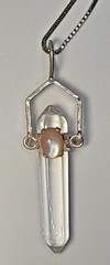 Vintage 18-inch 925 Neckless w/ Crystal Amulet Pendant – Sterling Silver – 5.5g