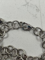 LOLITA 8” Silver Tone Metal Charm Bracelet W/ Its’ 5 O ‘Clock Somewhere !
