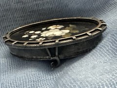 AMAZING VICTORIAN GOLD 18K ,SILVER And PIETRA DURA PHOTO LOCKET PENDANT. c 1900