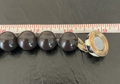 Chunky Brown Bead Vintage Talbots Gold-tone Magnetic Clasp NecklaceFor Women