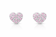 yellow gold white gold heart shape cz stud earrings yellow gold 14k