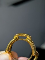 Hermès Chaine d’Ancre Gold Plated Scarf Ring Anchor Chain Design