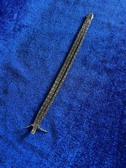 Vintage Sterling Silver Triple Strand Diamond Tennis Bracelet Size 6.75 Nice One