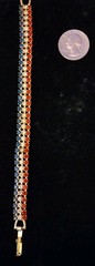 Vintage Red White & Blue Rhinestone Patriotic Tennis Bracelet 7″