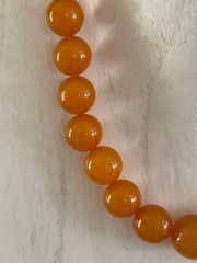 Vintage Natural Amber 36 Beads Necklace 37 Grams