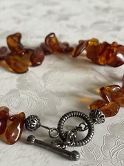 Vintage Baltic Amber 935 Clasp Necklace 19” Beautifully Crafted For any Wear