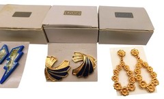 Lot of 6 Vintage Avon Pierced Earrings with Boxes 1980s 1990s Dangling Telephone