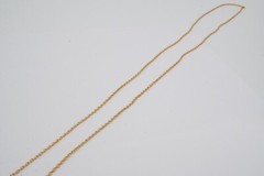 Vintage Lariat Necklace Gold Tone Faux Jade 34″