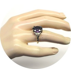 Lovely – Lavender TANZANITE Natural Gem – Vintage 14k Solid Yellow Gold Mtg.