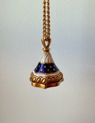 Antique Victorian 18K gold seal fob pendant “Even all others do, I will not”