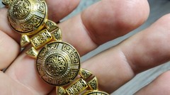 Vintage Neo Gothic Design Etched Chunky Bracelet