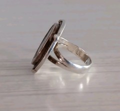 Vtg SJ925 Sterling Silver Indian Coin 1951 Horse Statement Ring One Pice Size 9?