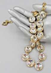 J Crew Anna Wintour Necklace Georgian Collet Riviere Rivoli Crystal Brulee Vtg