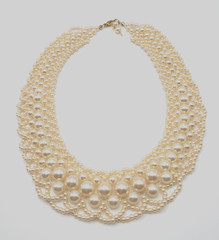 Faux Pearl Collar RBG Style Professional Old Style Elegance Necklace 18 Inch