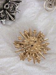 Mixed Lot of 7 Vintage Colorful Rhinestones Floral/Leaf Brooches