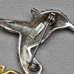 Vintage Brooch Lot Monet JJ Avon Animal Bird Frog Rhinestone 8 Pieces