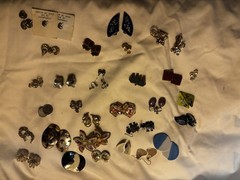 63 Pair Of Vintage Earrings. For A Complete List Contact Me