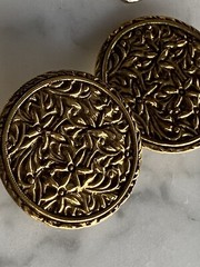 Vintage Jewelry lot goldtone earrings 14 pairs hoop box stars dangle