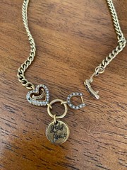 Lady Juicy Necklace Vintage Y2K 15″ Gold Choker Chain Love Luck Couture