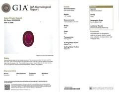 Vintage 1.21ct GIA Certified Burma Ruby & 1.99ct Diamond Platinum Ring, Size 6