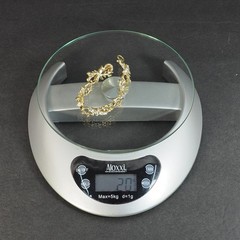 Coro Gold Tone Rhinestone Floral Leaf Link 7 Inch Bracelet Vintage MCM Signed