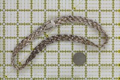 VINTAGE HEAVY WEAVE STERLING SILVER 925 CHAIN LINK NECKLACE 17.75″ STAPLE LAYER