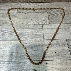 Parklane Goldtone Ball Bead w/ Oblong Faux Pearl Vintage