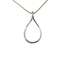 Vintage 14 Karat White Gold Diamond Pendant Necklace #11281