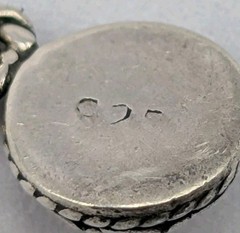 Vintage 925 Sterling Silver Bali Flower Dome Charm Small Half Bead 1.1g Filigree