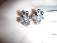 Vintage SORRELLI Aurora Borealis Crystal Pierced Earrings