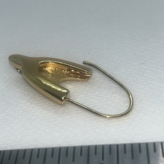VTG Monet Charm Holder Wishbone Pendant Gold Tone 1.5”x 5/8”A