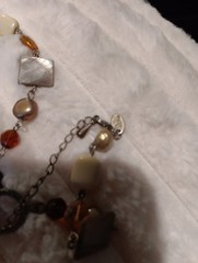 Glass Bead Necklace 20” Long Multicolor Clasp. Slip Over Head
