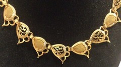 Vintage Necklace Gold Tone 15.5 Inches Long. Brass.