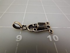 Sterlling Silver Vintage Design Genuine Citrine Pendant