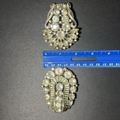 Pair Eisenberg Original Brooch Fur Clip (2) Large Vintage Jewelry Brooches