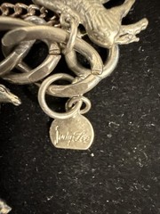 Signed Judy Lee Vintage 12 Charm Bracelet Travel Some Sterling