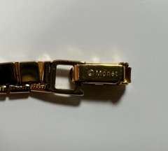 Monet square bar gold tone choker chain and twisted lines circle ear rings