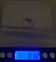 VINTAGE PLATINUM RING OLD EUROPEAN CUT CENTER STONE .85 CT