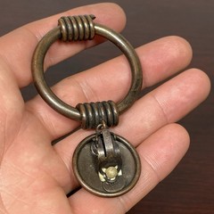Vtg Premier Etage PARIS Mid Century Modern Copper Arts & Crafts Clip on Earring