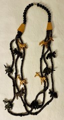 Vintage Estate Multi-Strand Safari Animals Tribal African Necklace Multi Tone