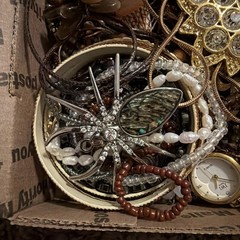 Vintage to Now Jewelry Lot, All Wearable Untested. No Broken. Box A9