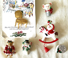 Vintage Christmas Jewelry Lot of 17 Pieces Earrings Pins Brooch Mixed Material