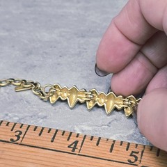 Rare Monet Gold Plated Choker Statement Necklace 16″ 1940s-1950’s Retro Spike