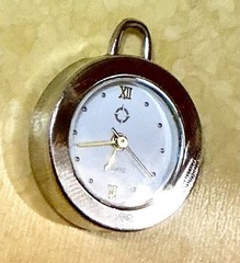 Vintage Petite Charm Pendant Watch Miyota Quartz Movement Minimalist Style RUNS