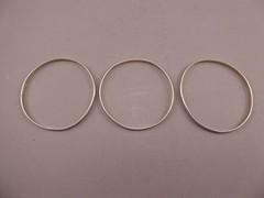 Set of 3 925 STERLING SILVER Thin Stackable Bangle Bracelets 1 ounce Vintage