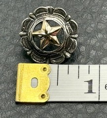 Vintage Silver And Gold Tone Star Earrings Western Southwestern Concho Style
