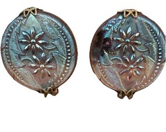 VTG Iridescent Hillcraft Castlecraft Czech Glass Slide Earrings LOT CRAFT READ