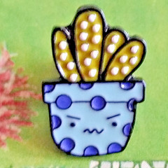Kawaii Cactus Enamel Pin Set – Cute Pastel Succulent Plants – Desert Aesthetic