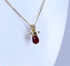 10k Yellow Gold Baby Pacifier PENDANT CHARM 20″ x 0.5mm Chain